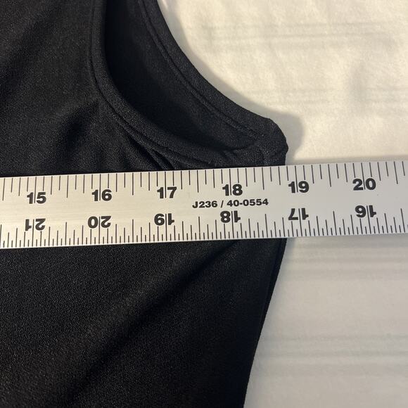 Vintage Misty Lane Womens Maxi Dress Size 14 Black Union Made USA Stretch Travel - Picture 8 of 10